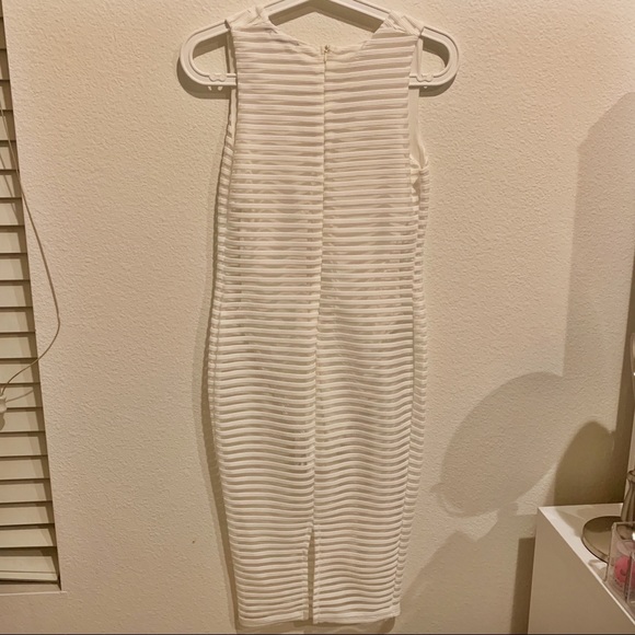 Petite Mia Stripe Bodysuit Insert Midi Dress - Picture 5 of 5